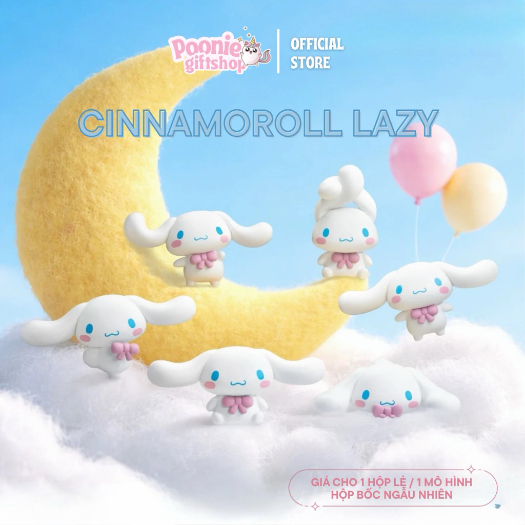 [ CHÍNH HÃNG SANRIO ] Hộp mô hình Blindbox Cinnamoroll Lazy