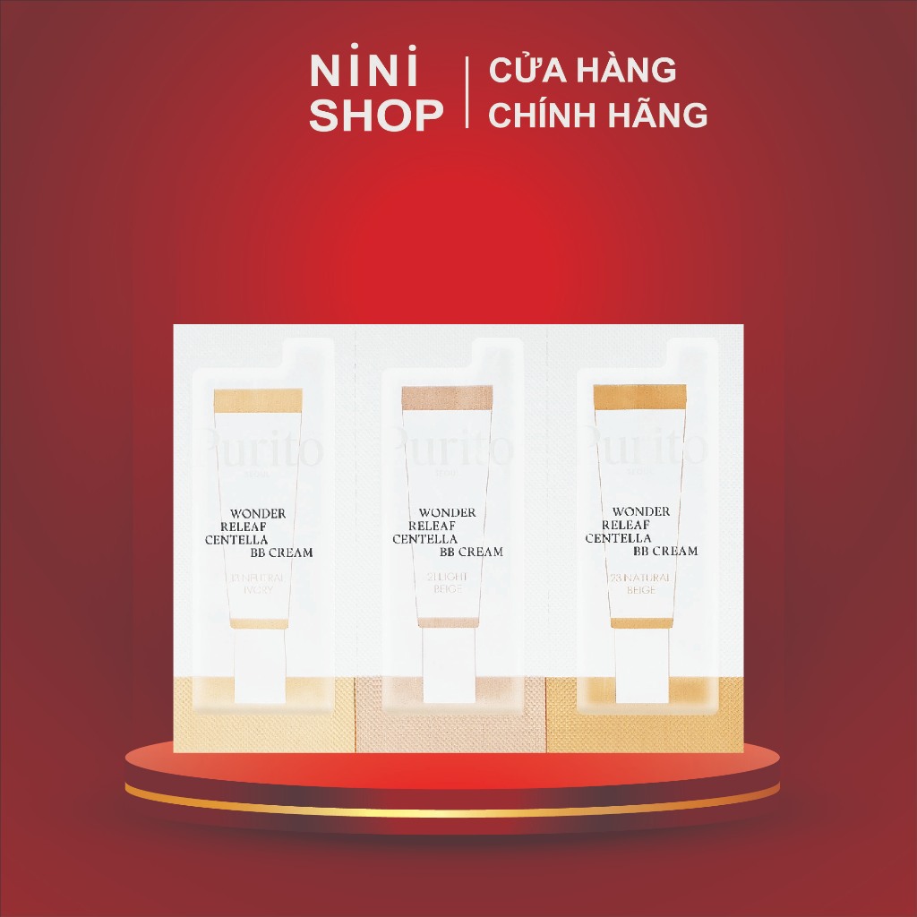 Sample kem dưỡng Purito Wonder Releaf Centella BB Cream SPF30 PA + + + - ninishop