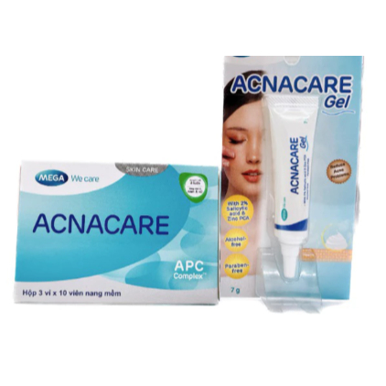 ✅[Chính Hãng] Viên uống và gel giảm mụn Acnacare giúp kiểm soát dầu, giảm bã nhờn trên da, ngừa mụn 