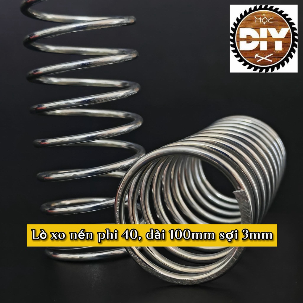 Lò xo nén phi 40, dài 100mm sợi 3mm