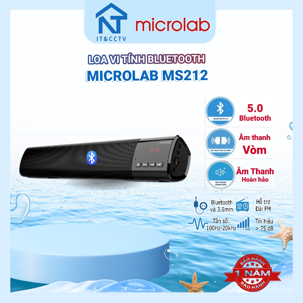 [Chính Hãng] Loa Vi Tính Microlab MS212 2.1 – Bass Mạnh, Âm Thanh Sống Động Cho PC Laptop