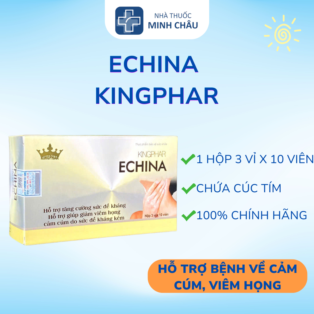 Viên Uống Echina Kingphar – Giúp Giảm Viêm Họng, Tăng Sức Đề Kháng