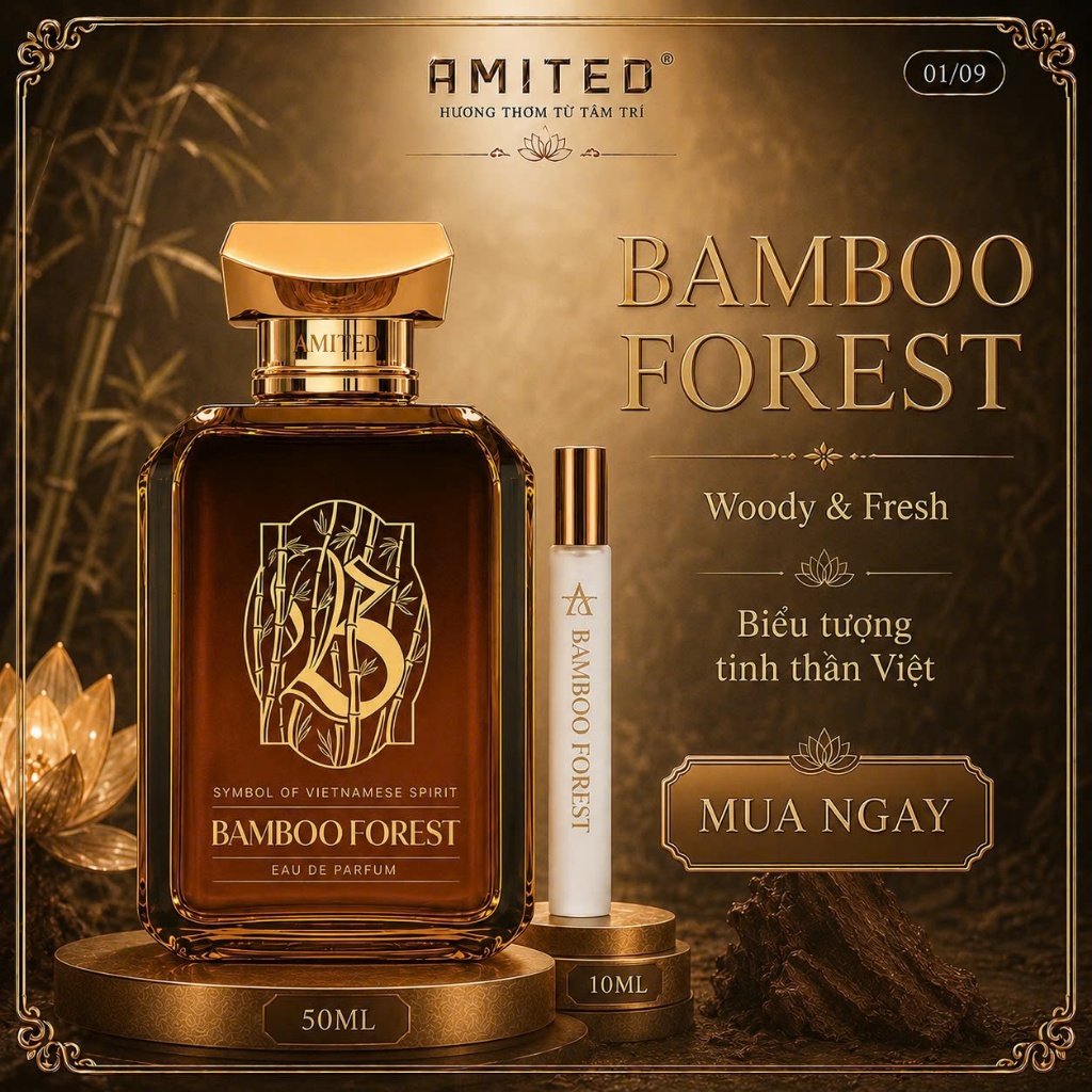 Nước Hoa Amited Bamboo Forest Hương Thơm Sang Trọng, Lịch Lãm, Lưu Hương Lâu Dành Cho Nam