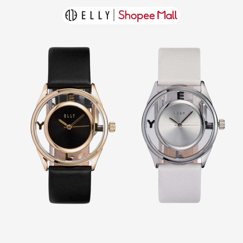 Đồng Hồ Nữ ELLY Cao Cấp Thời Trang Dây Da Mặt Tròn Chống Nước Sang Trọng Nữ Tính Đi Làm – EH23