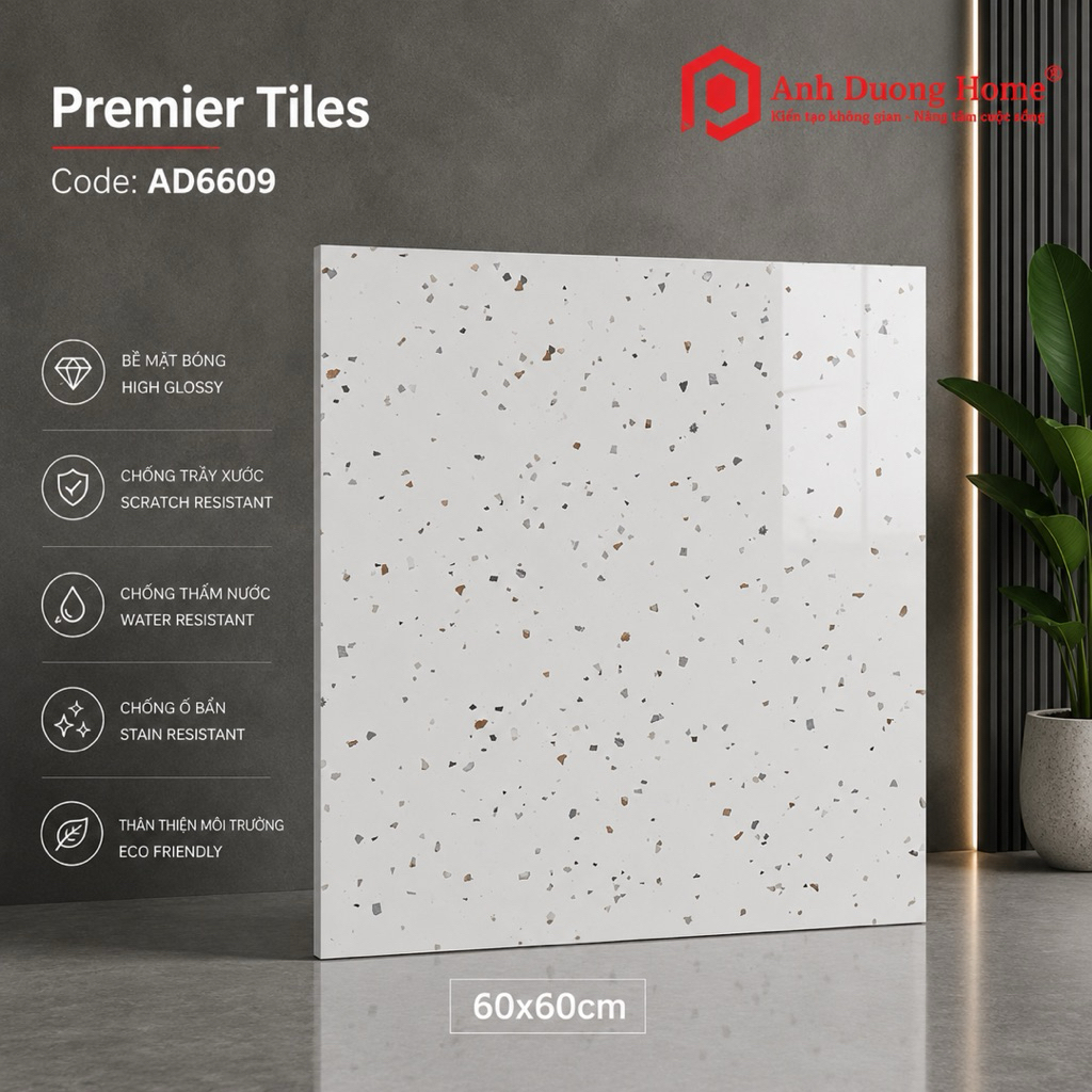 Combo 20m Gạch lát nền 60x60 Terrazzo cao cấp