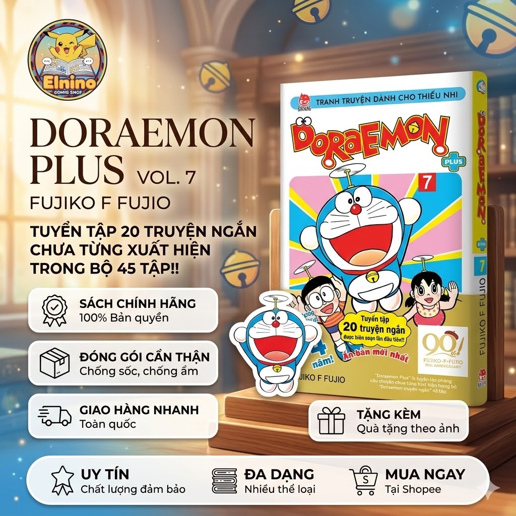 Bọc sách Doraemon Plus 7 & Cô bé Dorami
