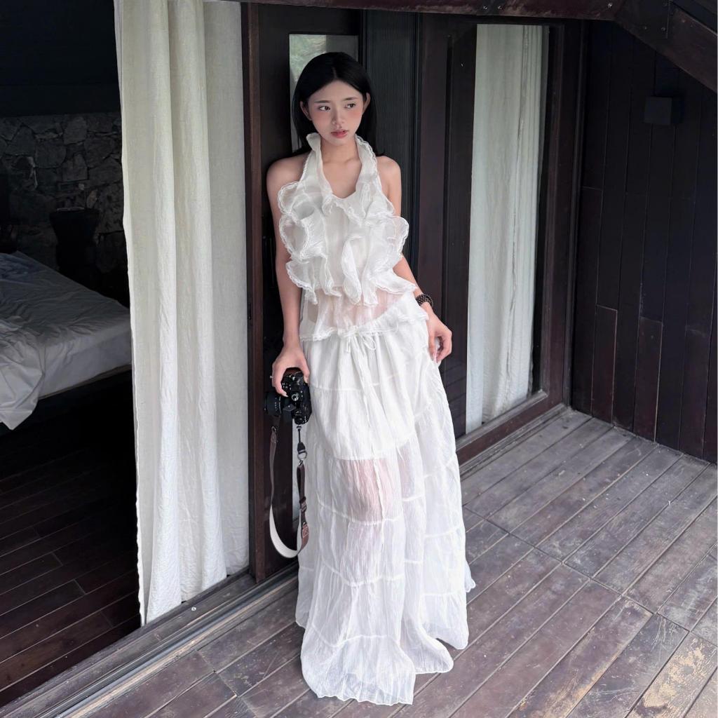 [WOAA.STU] Layer Maxi Skirt - Chân váy voan mây