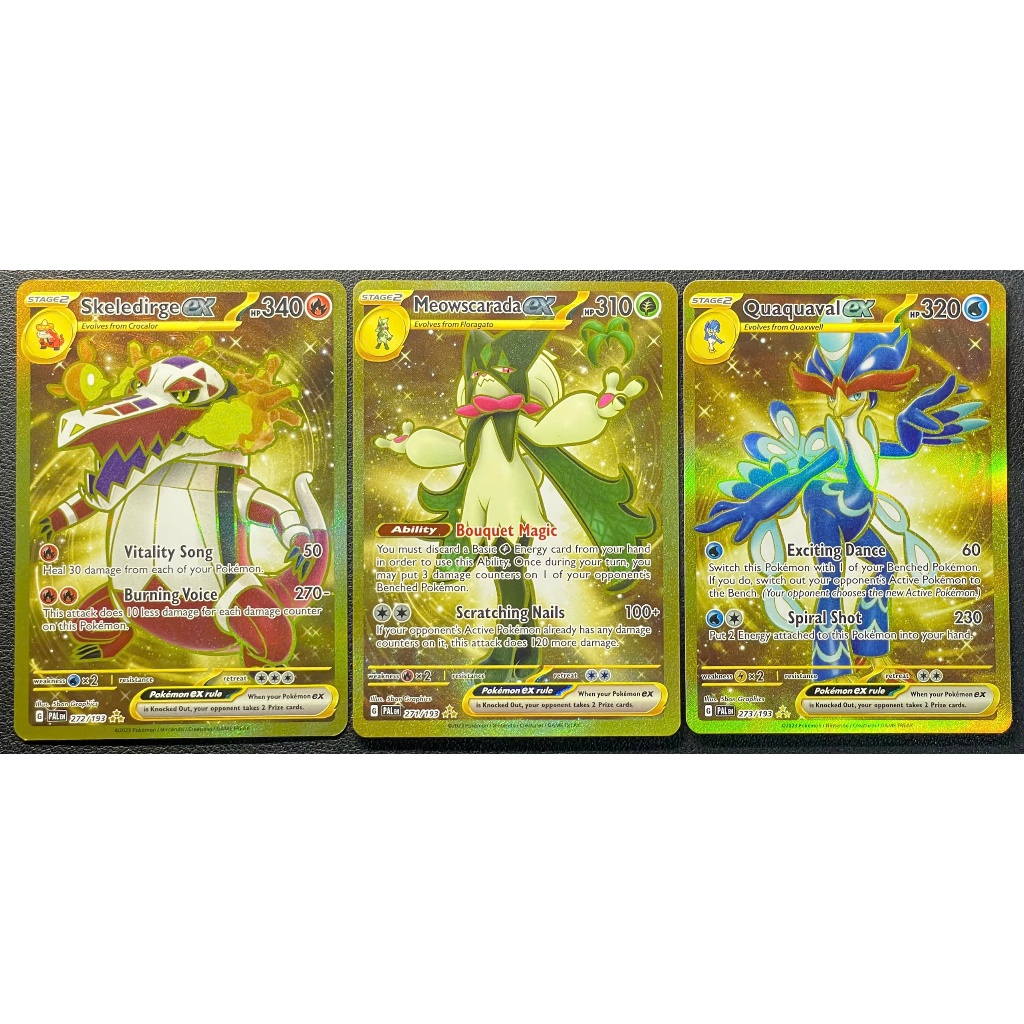 [KW2 Pokemon] [EN] Combo 3 Thẻ Meowscarada, Quaquaval, Skeledirge EX - 271/193, 273/193, 272/193 - G
