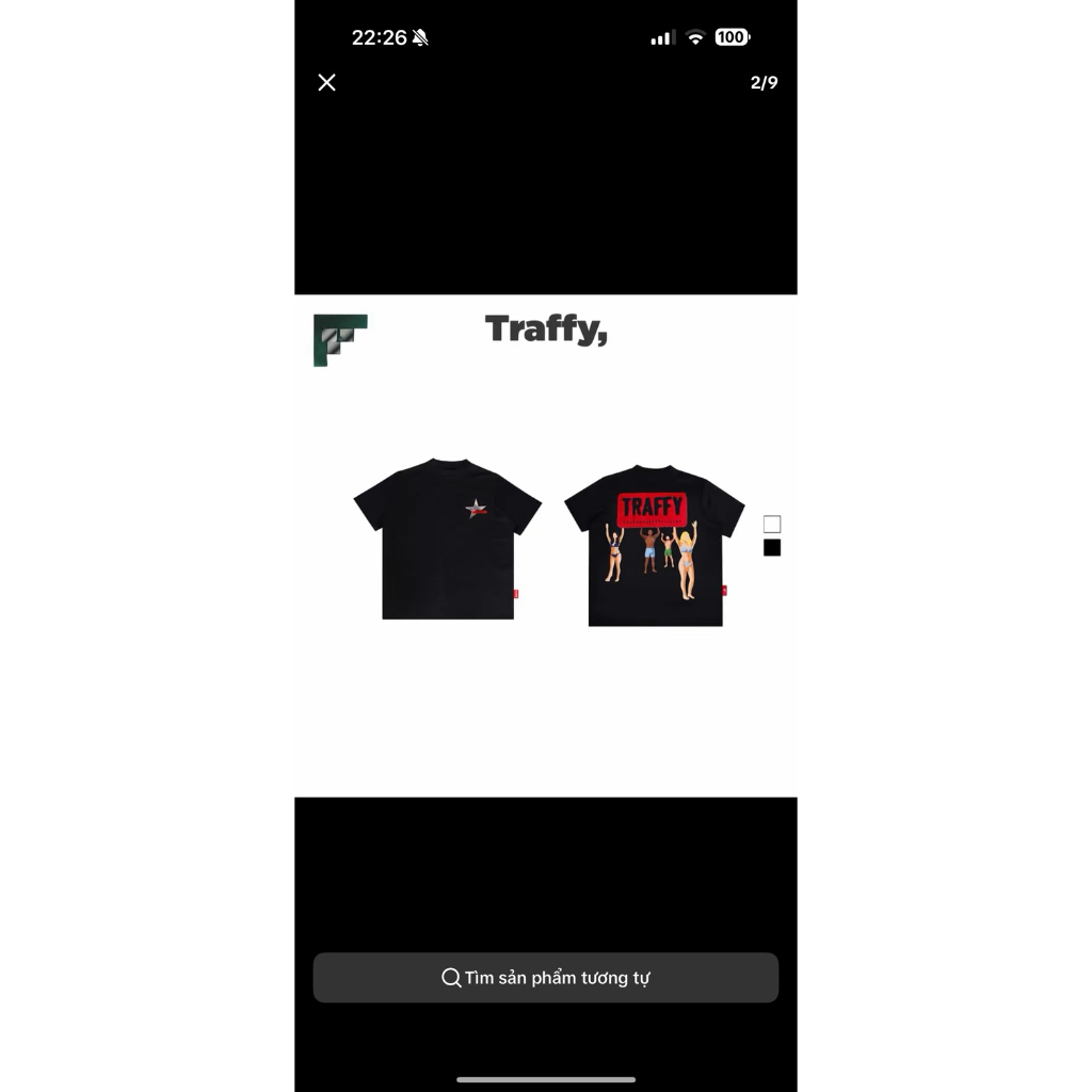 pass áo thun đen traffy size L mua 260 pass 200