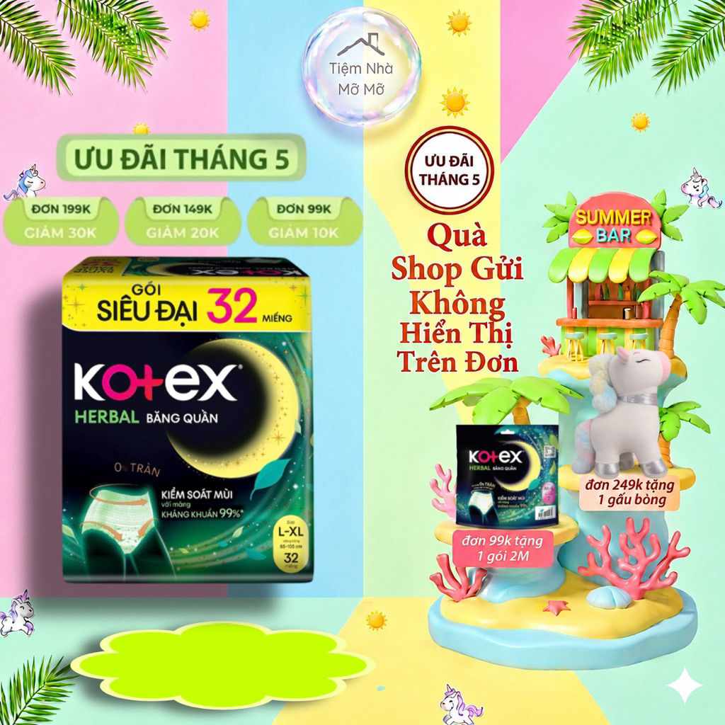 BVS QUẦN KOTEX HERBAL MEGA 32M SIZE L-XL