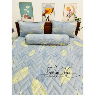Drap Tencel lụa mát mịn kèm chăn chần gòn 5 món sang trọng cao cấp