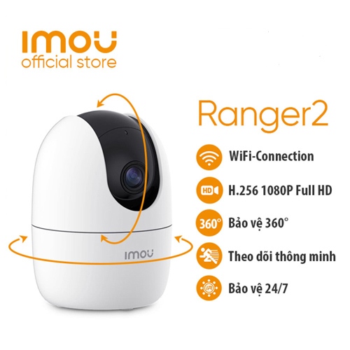 Camera Imou Ranger2 A32 3Mpx-Camera Wifi Trong Nhà Xoay 360 Đàm Thoại 2 chiều-Phát hiện chuyển động