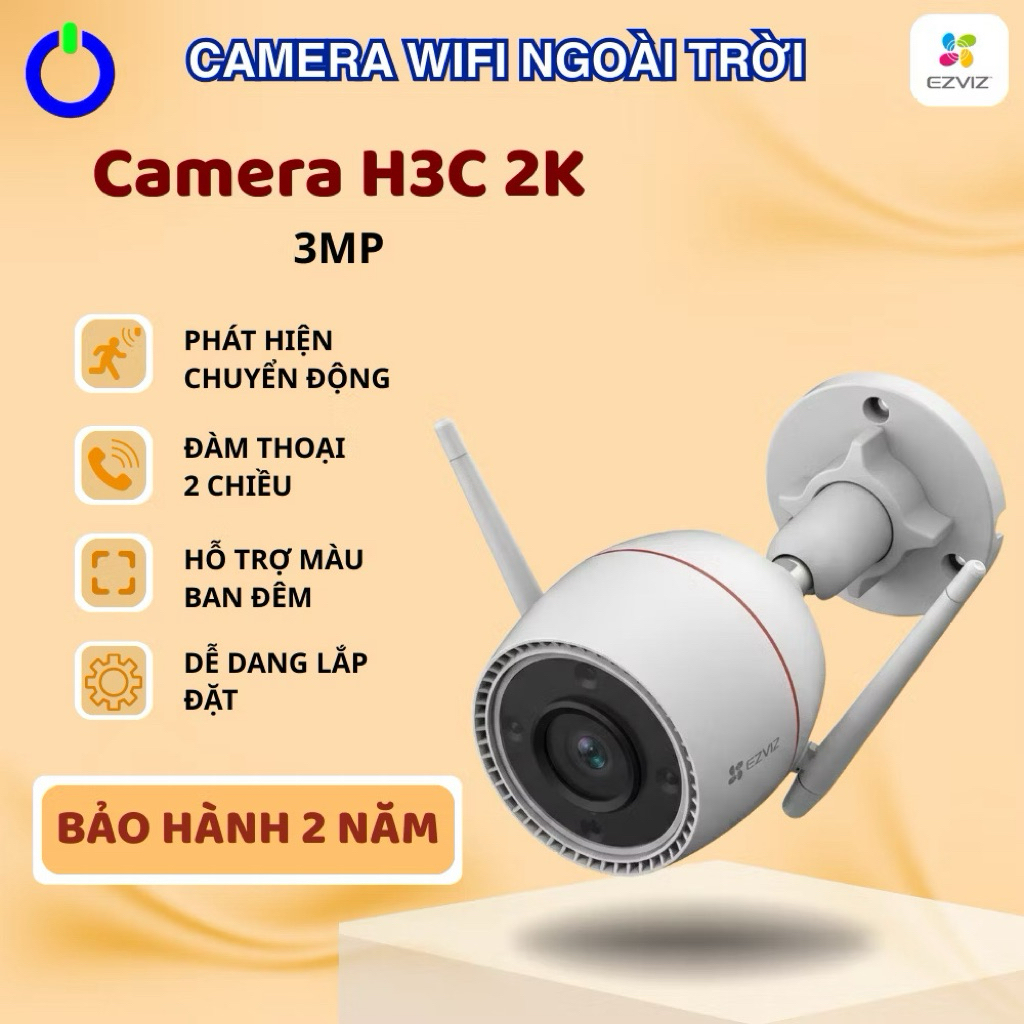 Camera WiFi thông minh ngoài trời 3MP EZVIZ H3C 2K