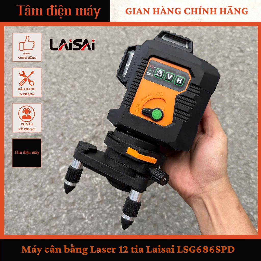 [Chính Hãng] Máy Cân Mực Laser 12 Tia Laisai LSG6666 (Chuyên Trong Nhà)