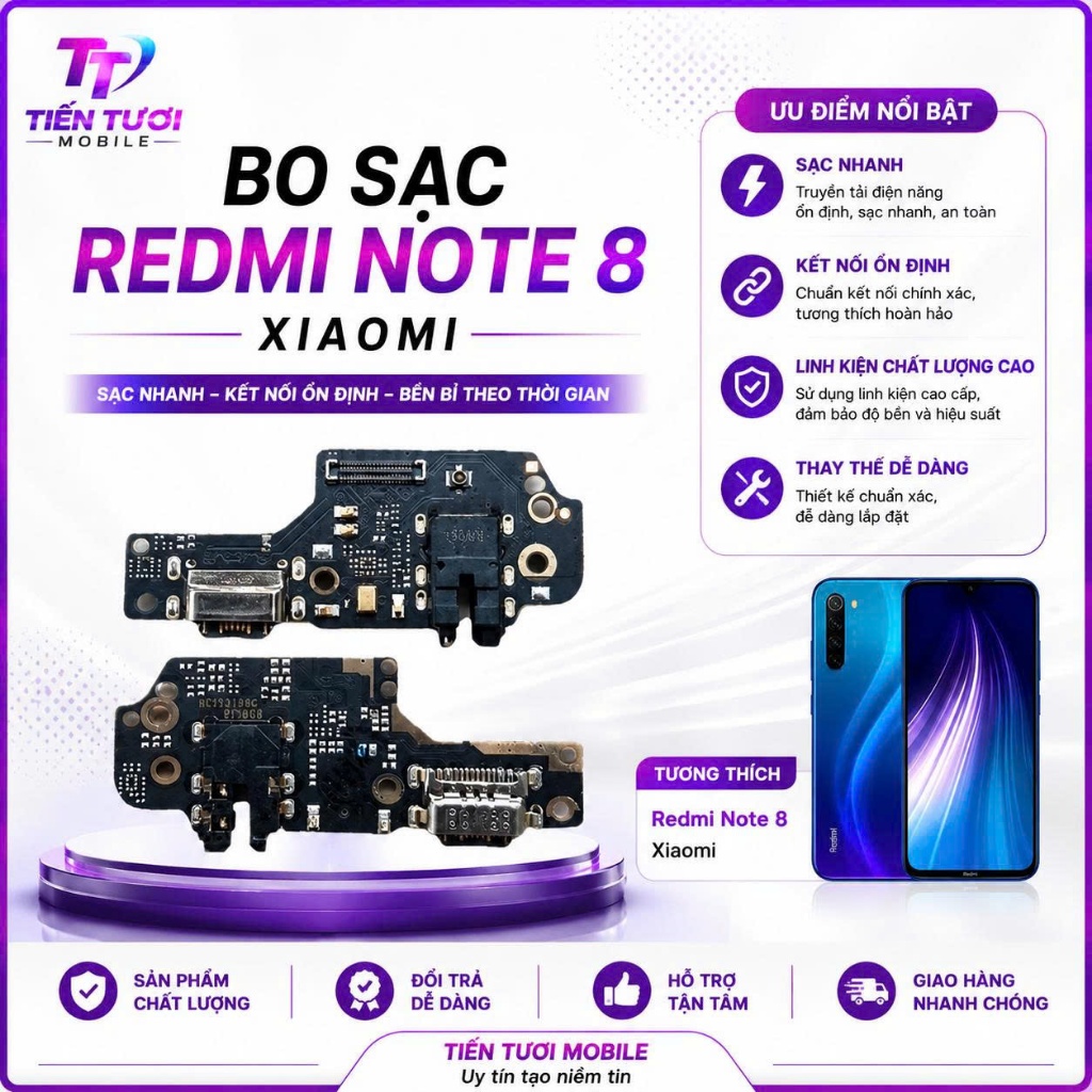 Bo sạc Redmi note 8 xiaomi