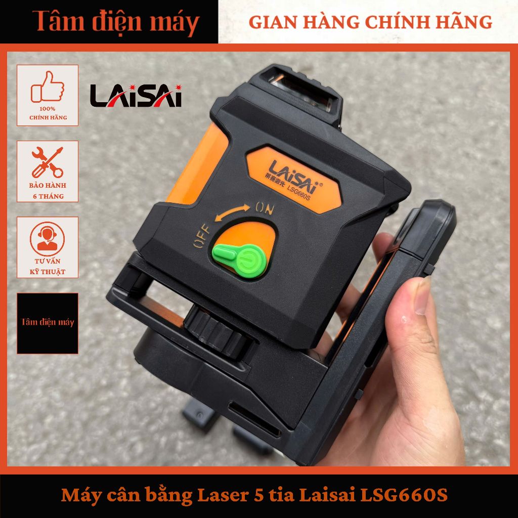 [Chính Hãng] Máy Cân Mực Laser 5 Tia Laisai LSG660S (Chuyên Trong Nhà)