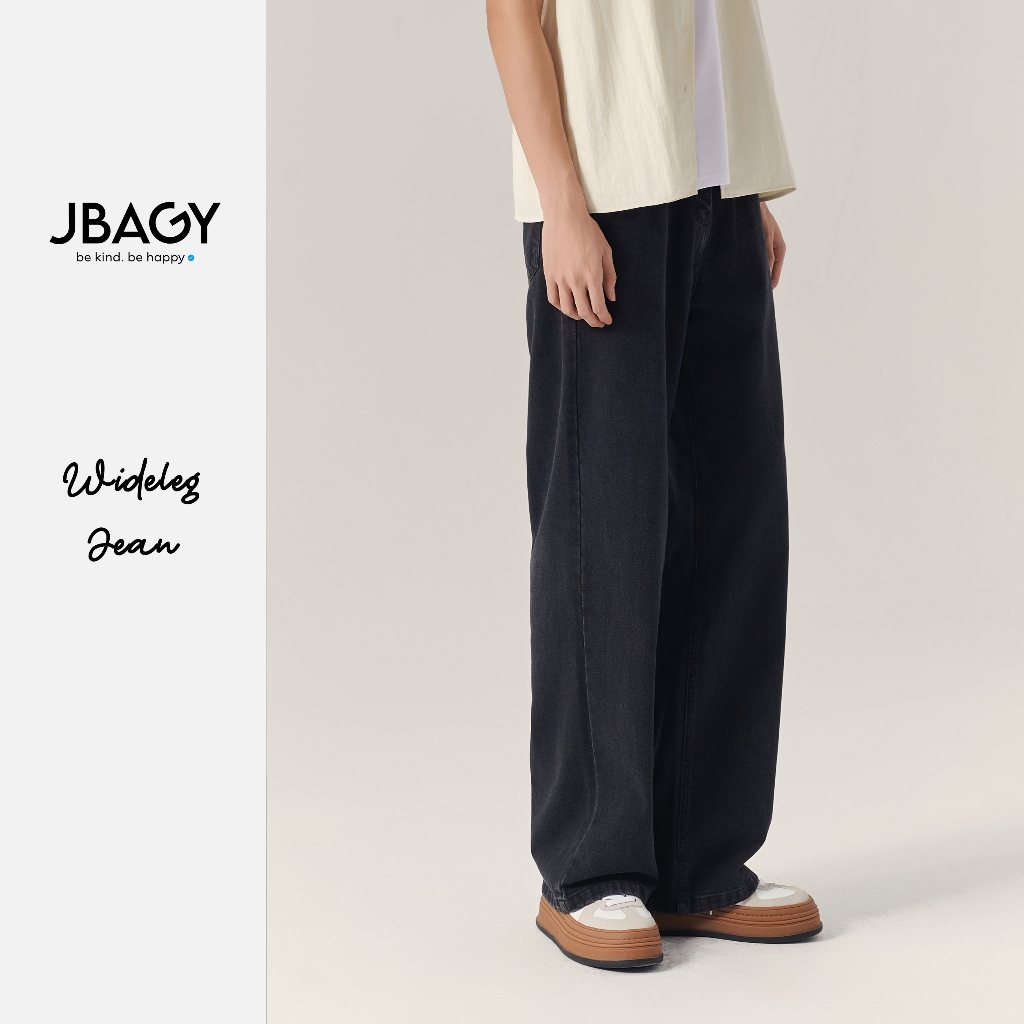Quần jean nam ống rộng JBAGY dáng suông cạp chun - JJ0107