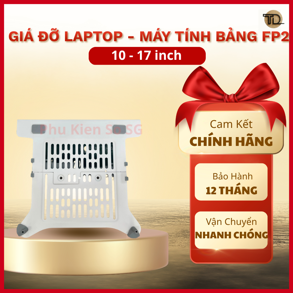 NORTH BAYOU Khay Đỡ Laptop NB FP2 TRẮNG Chính Hãng - Dùng Cho Laptop 10 - 17 Inch - Tản Nhiệt Tốt