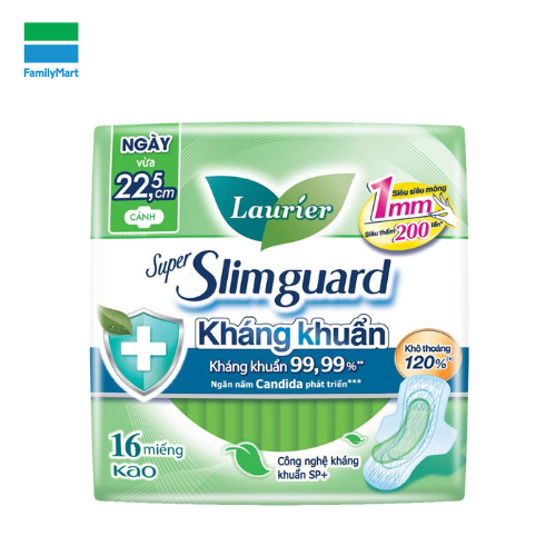 Bvs Laurier Super Slimguard Kháng Khuẩn - 8M