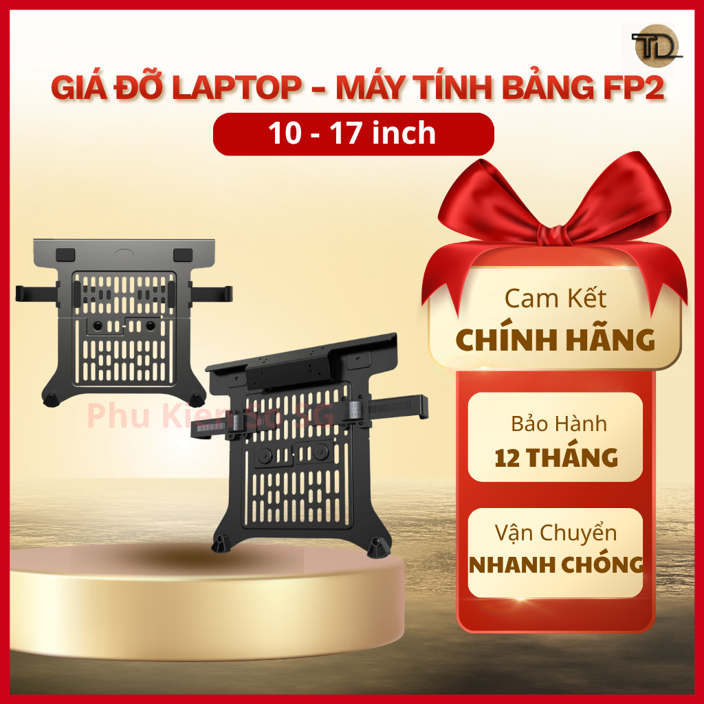 NORTH BAYOU Khay Đỡ Laptop NB-FP2 ĐEN Chính Hãng - Dùng Cho Laptop 10 - 17 Inch - Tản Nhiệt Tốt