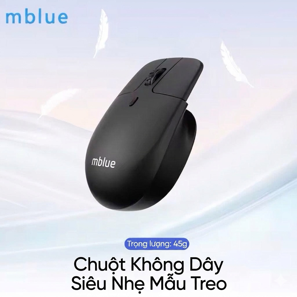 Chuột không dây công thái học MEIZU mblue M203, sạc Type-C, thiết kế dạng treo