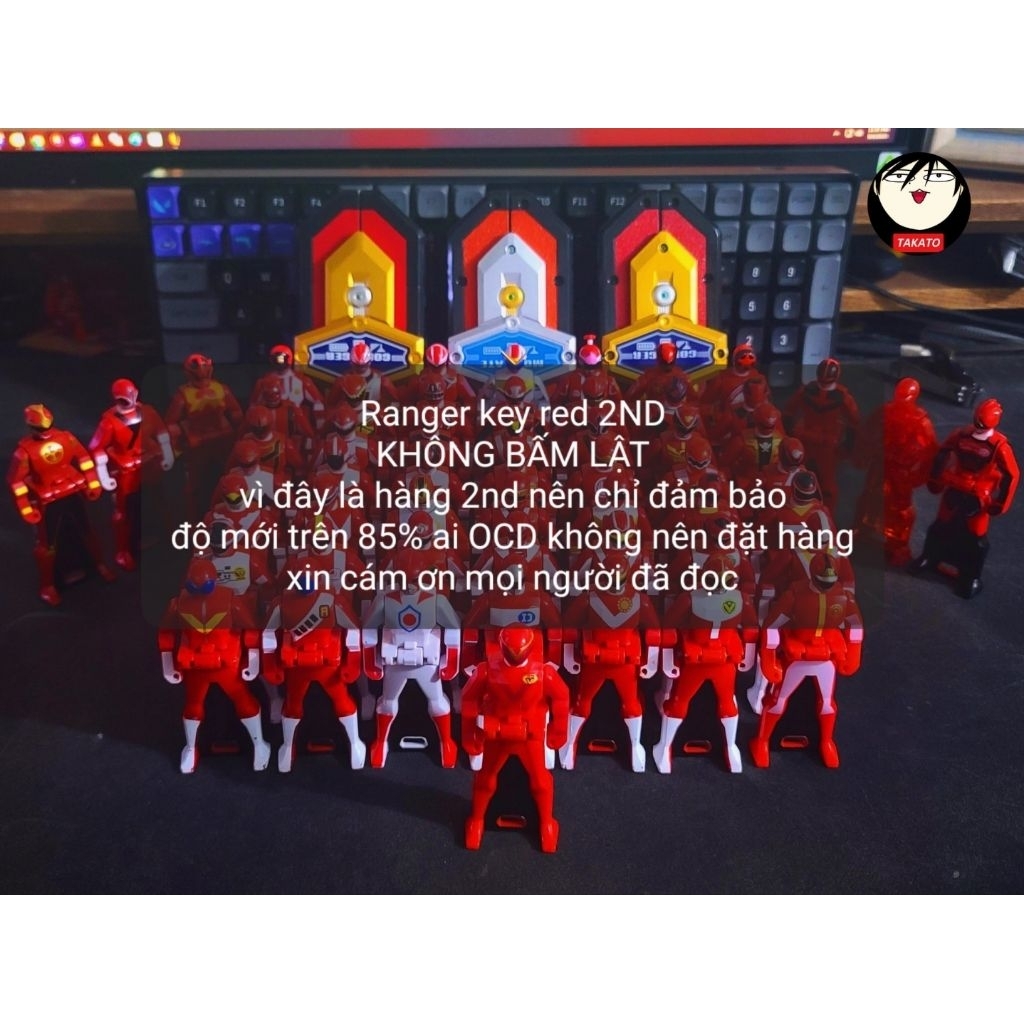 [Chính Hãng] DX Ranger Key red KHÔNG bấm lật - chìa khóa siêu nhân hải tặc Gokaiger
