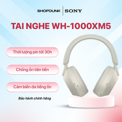 Tai Nghe Không Dây Bluetooth Chụp Tai Sony WH-1000XM5 - Chống Ồn Tốt