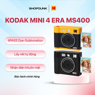 Máy Ảnh In Lấy Ngay Kodak Instant Cam Mini 4 ERA MS400 | Khổ 4x4 | BH 12 Tháng