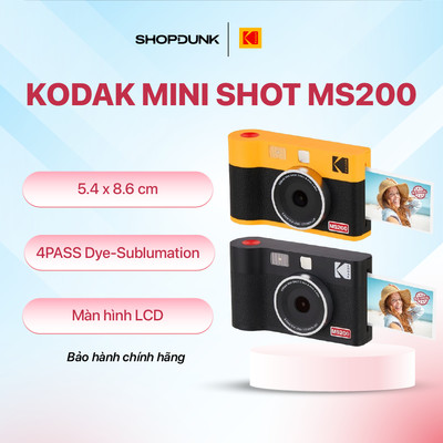 Máy Ảnh Lấy Ngay Kodak Mini Shot MS200 – In Ảnh 2.1x3.4 Inch – BH 12 Tháng