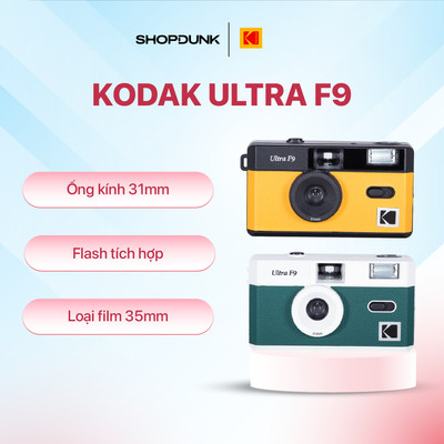 Máy Ảnh Film Kodak Ultra F9 – Flash Tích Hợp – Màu Retro – BH 12 Tháng