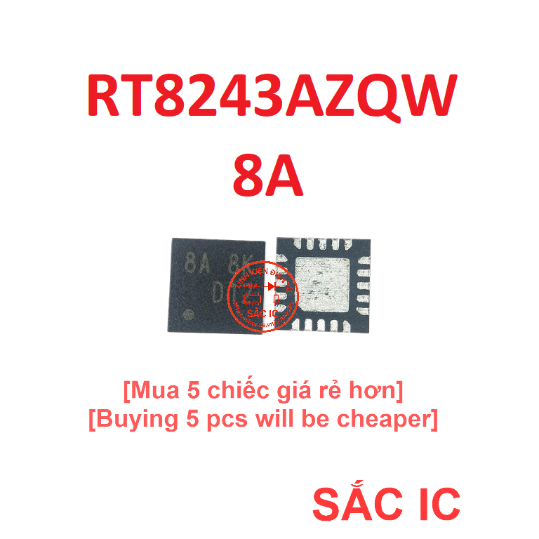 [R153] RT8243A RT8243AZQW 8243 8A= ic quản lý nguồn trên bo mạch - Mới nguyên bản - Original NEW
