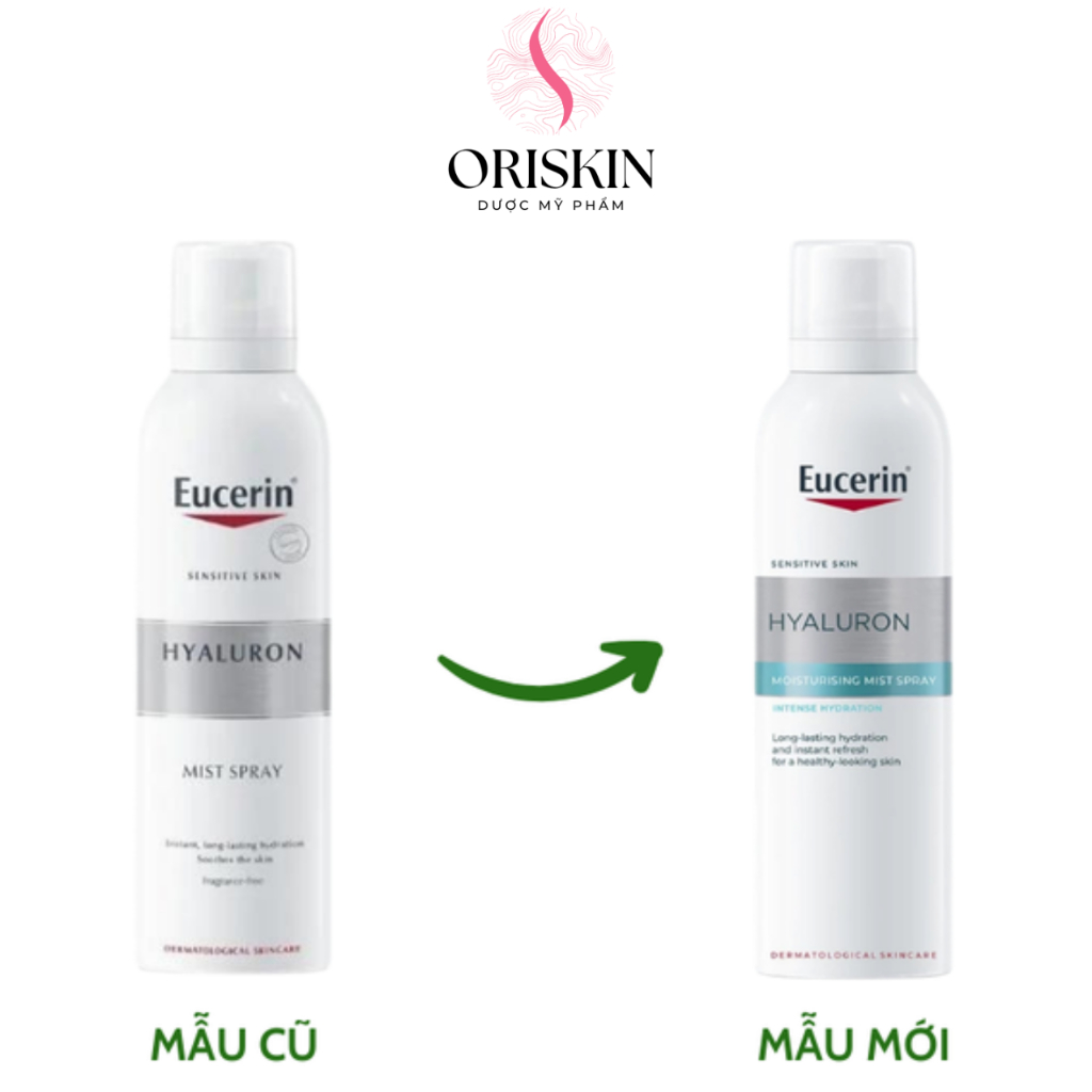 Eucerin Xịt Khoáng Dưỡng Ẩm Cho Da Nhạy Cảm Eucerin Sensitive Skin Hyaluron Mist Spray