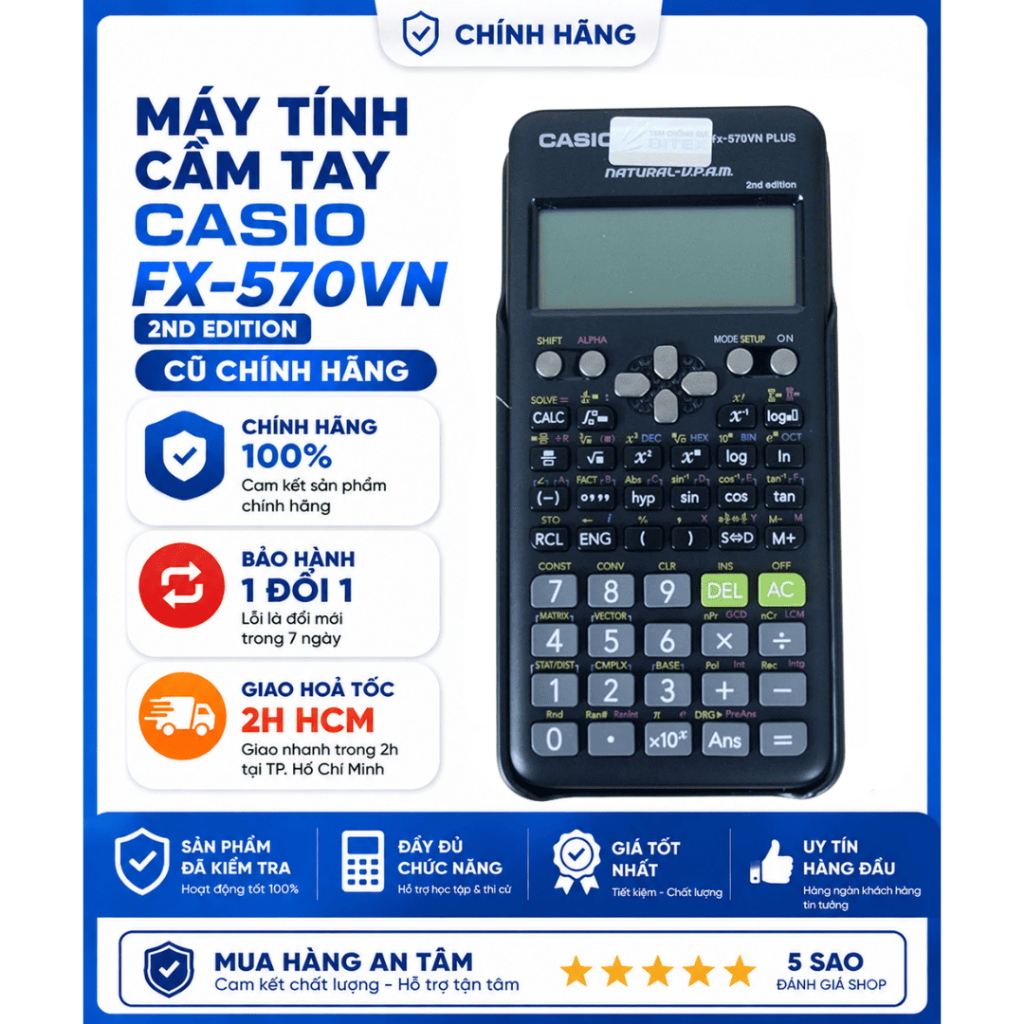 [Chính hãng] Máy tính cầm tay CASIO FX-570VN PLUS 2nd edition cũ