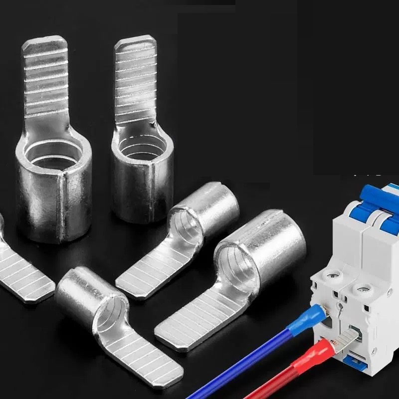 Túi 50 cái Đầu cos C45 bấm dây điện, đầu cos dẹt trần C45