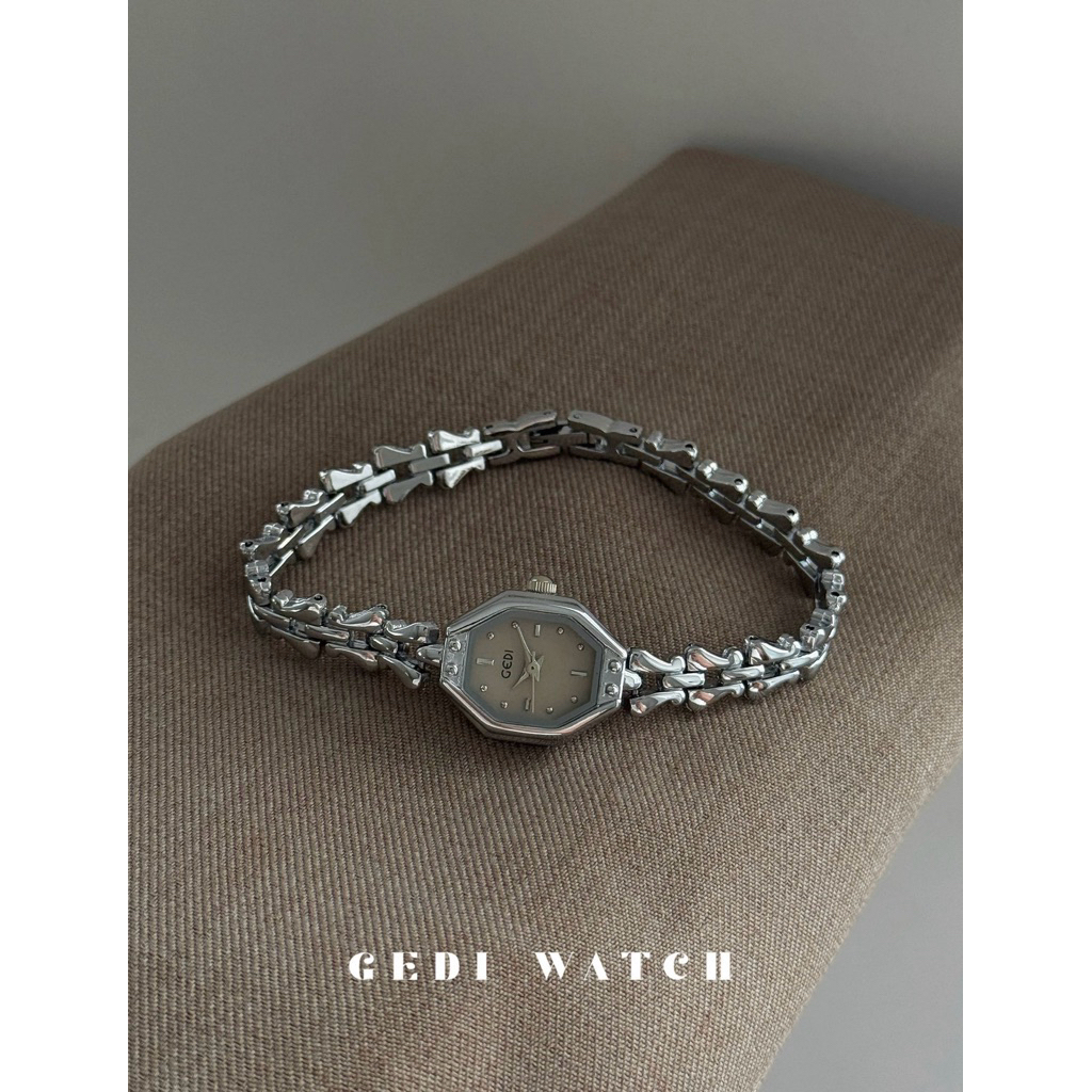 Đồng Hồ Nữ GEDI Watch Mặt Bát Giác Dây Kim Loại Cao Cấp Sang Trọng