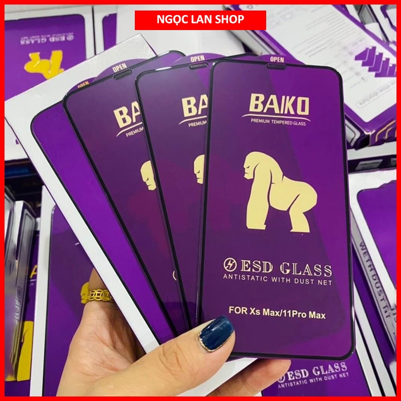 Kính cường lực iPhone KingKong BAIKO Tím Full màn cho iPhone 15 Pro Max14 Pro Max 13 Pro Max 12 Pro 