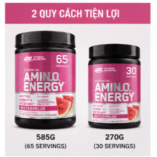 Optimum Nutrition Essential Amino Energy Dưa Hấu – Hỗ Trợ Tập Luyện & Tỉnh Táo