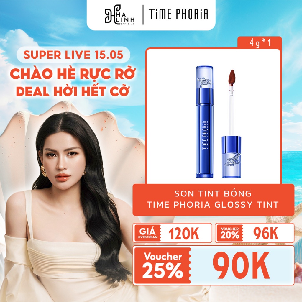 [VHL x Time Phoria] Son tint bóng Time Phoria Glossy Tint 4g