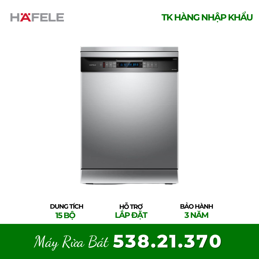 [BH 3 NĂM] Máy Rửa Chén Độc Lập HDW-F6051S Hafele 538.21.370