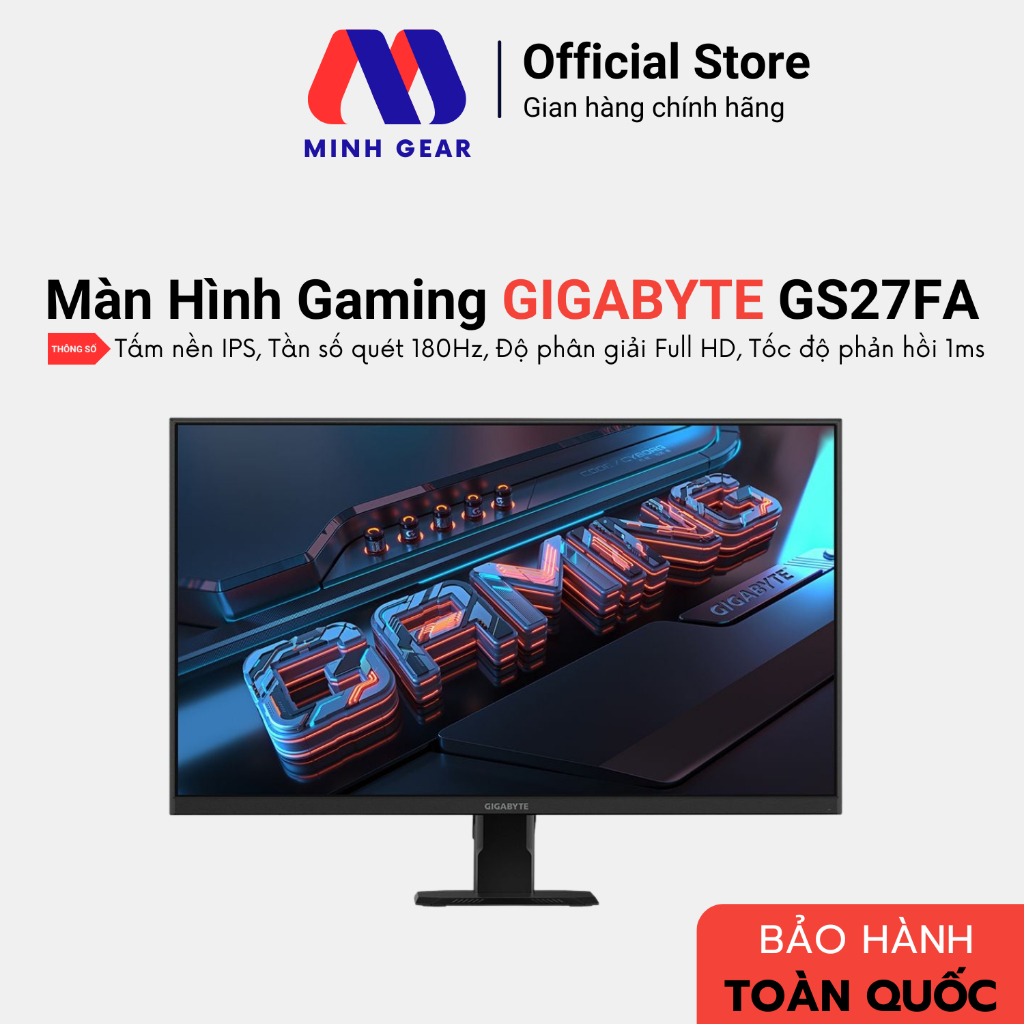 Màn Hình GAMING GIGABYTE GS27FA - Hàng Chính Hãng