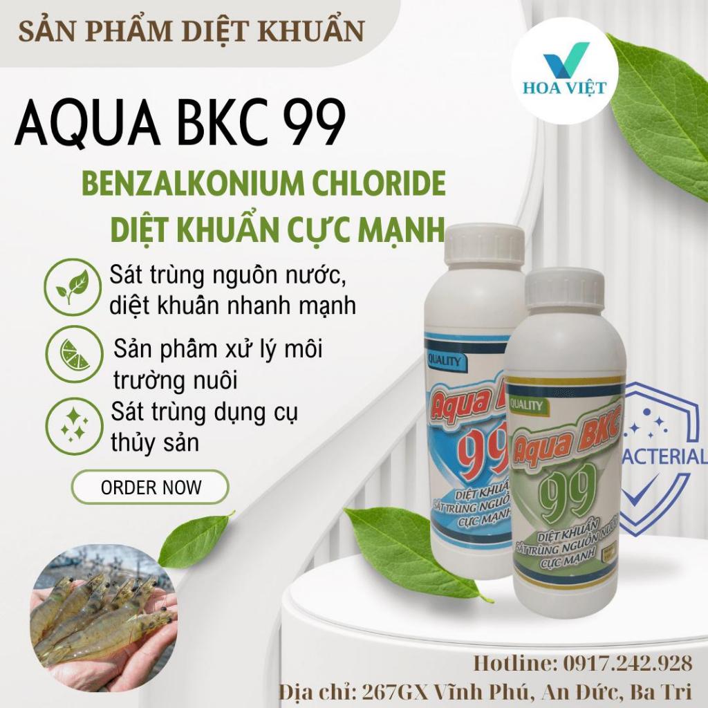 AQUA BKC 99 - DIỆT KHUẨN, SÁT TRÙNG NGUỒN NƯỚC CỰC MẠNH, TIÊU DIỆT NẦM BỆNH DO VI KHUẨN VIRUS