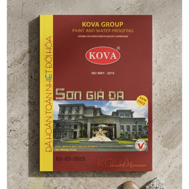 Bảng màu sơn giả đá Kova mới nhất