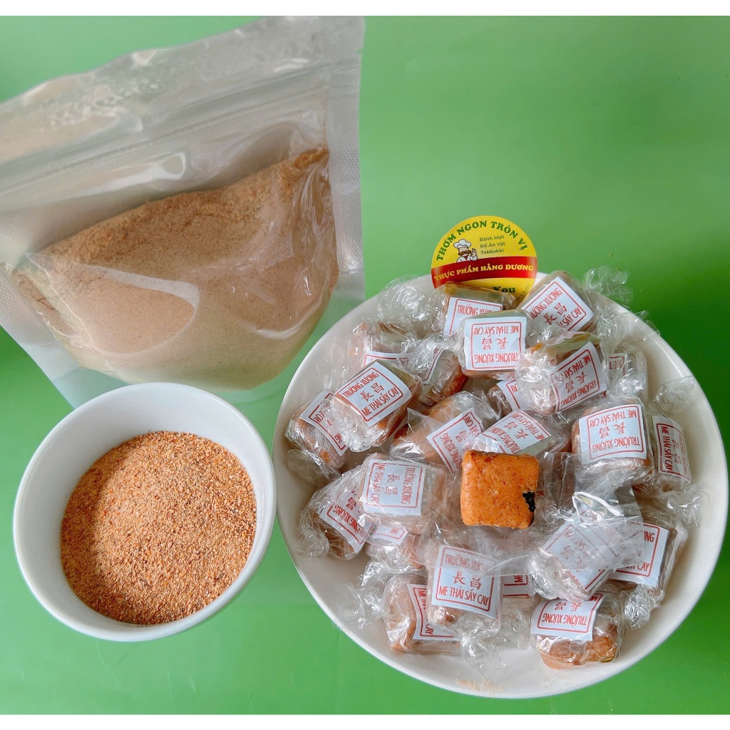 (KẸO ME KÈM MUỐI) 100g Kẹo Me sấy cay+ 50g Muối sặc