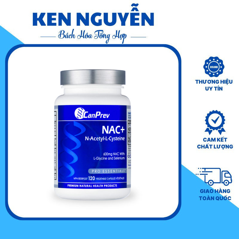 CanPrev NAC+ N-Acetyl-L-Cysteine - Bảo Vệ Gan, Bổ Phổi, Thải Độc, Chống Oxy Hoá, Tăng Hệ Miễn Dịch