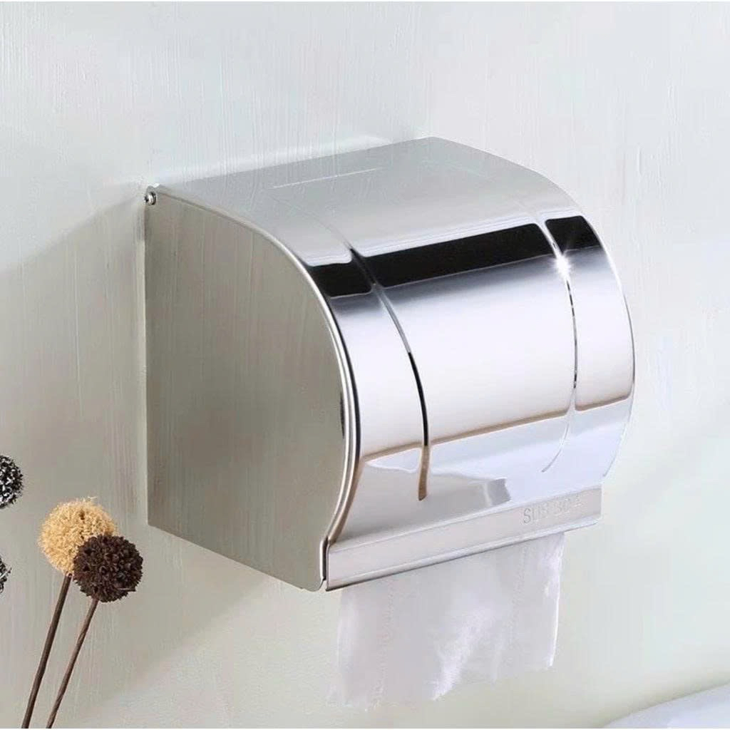 Hộp Đựng Giấy Vệ Sinh Inox 304 Gắn Tường Hộp Kín Chống Nước Dùng Giấy Có Lõi Và Không Lõi