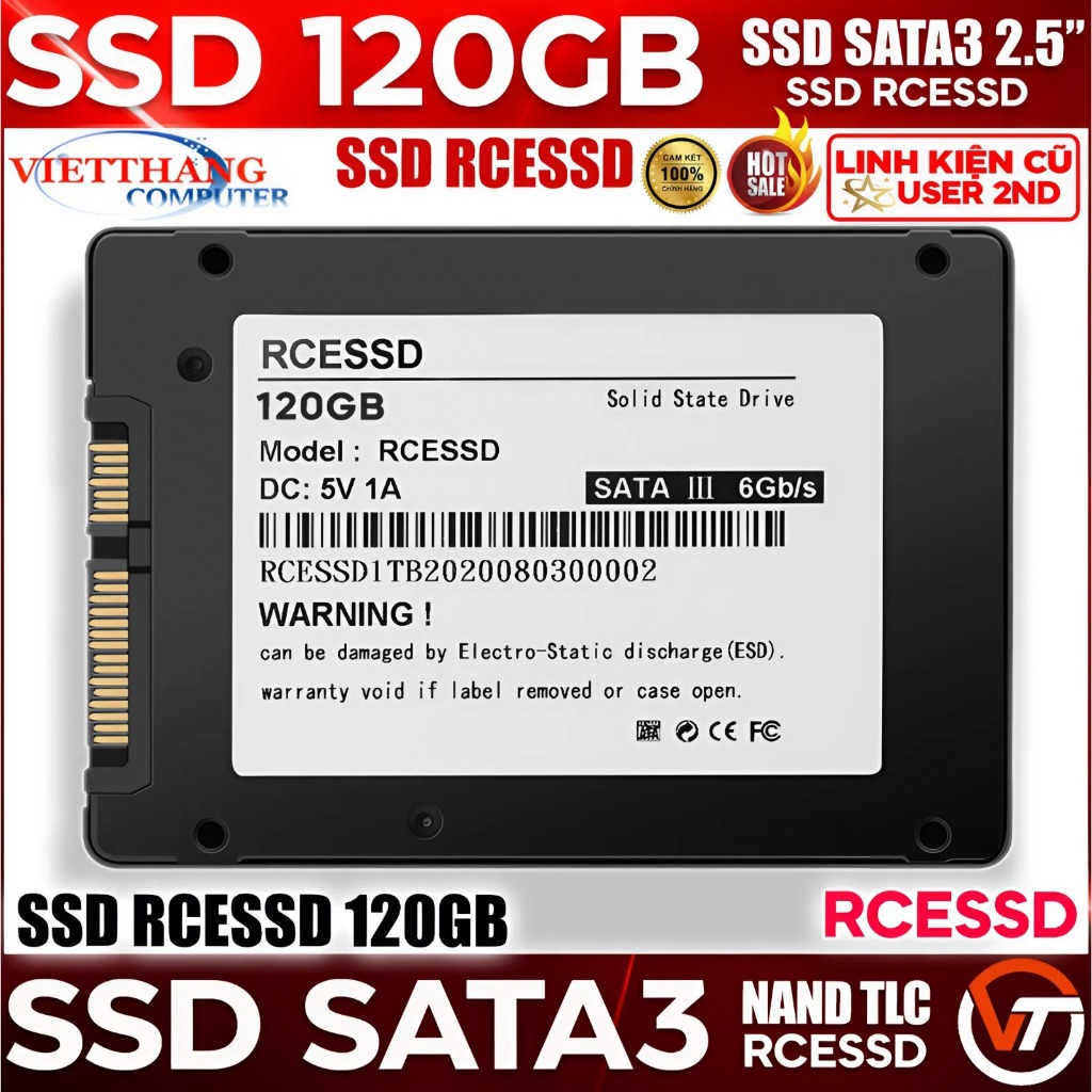 Ổ cứng SSD RCE 120GB SATA III SSD Cũ đã qua sử dụng còn đẹp ( Cũ - 2nd )