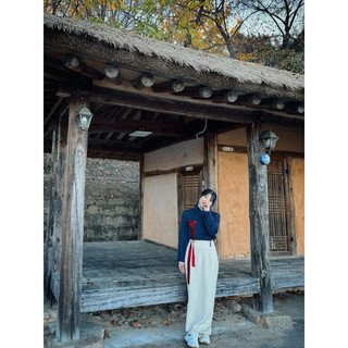 Áo Hanbok croptop đen, đỏ, xanh đen