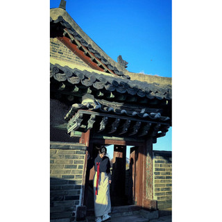 Áo Hanbok croptop đen, đỏ, xanh đen