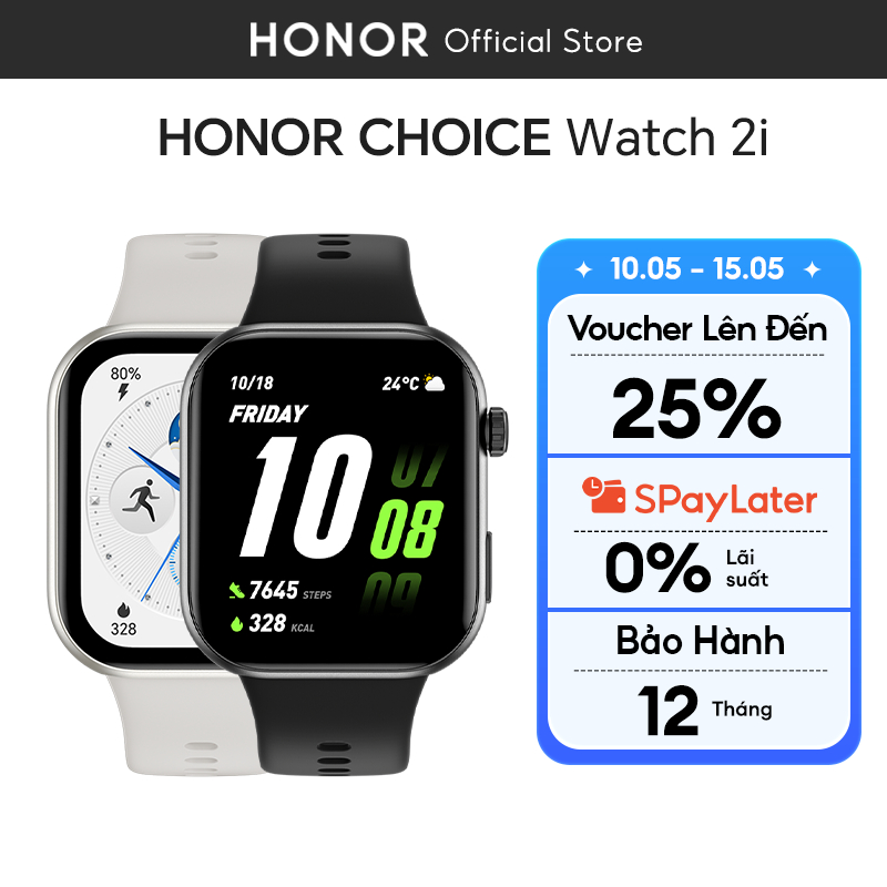 Đồng hồ thông minh Honor Choice Watch 2i| Màn hình  1.85 " AMOLED, Pin 14 ngày