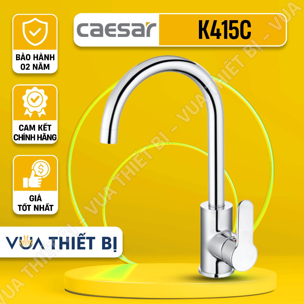CAESAR K415C - Vòi rửa bát nóng lạnh nước chính hãng